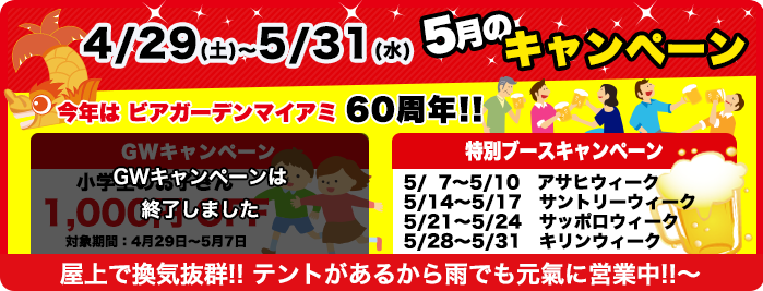 最大98％オフ！マイアミ ビアガーデン 無料チケット 割引券